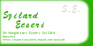 szilard ecseri business card